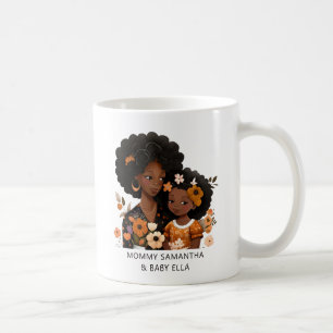Taza De Café Hermosa mamá y hija negras (16)