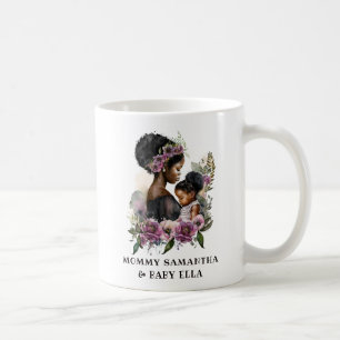Taza De Café Hermosa mamá y hija negras (6)