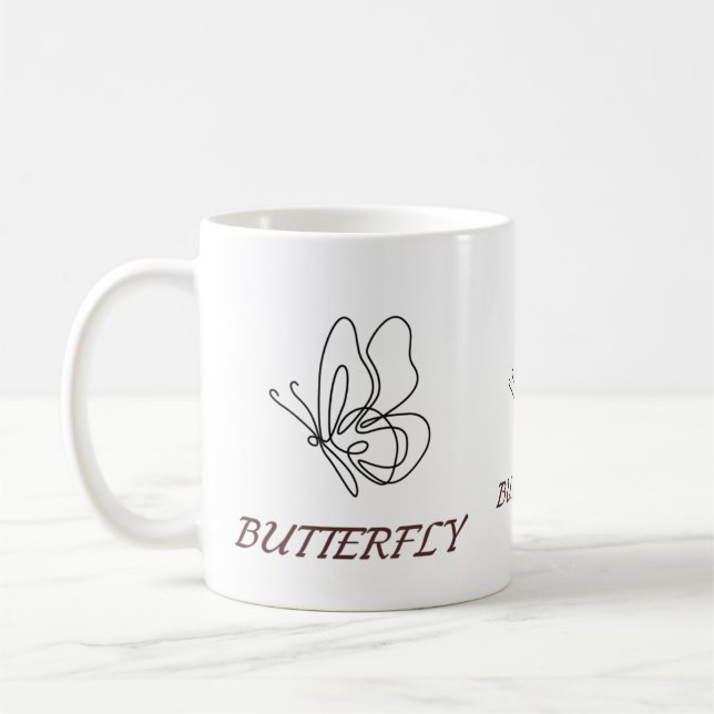 Taza De Café Hermosa mariposa Art Mug (Izquierda)
