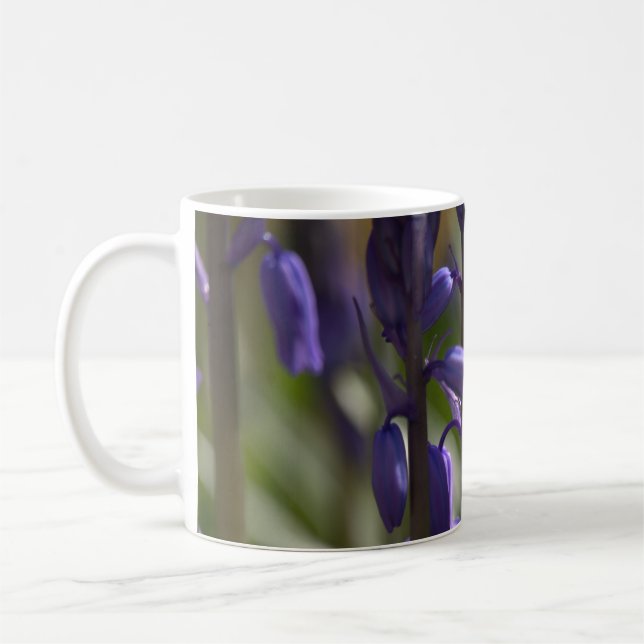 Taza De Café Hermosa Mug de Flor Azul (Izquierda)