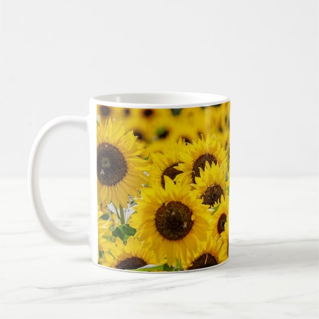Taza De Café Hermosa Mug de Sunflowers (Izquierda)