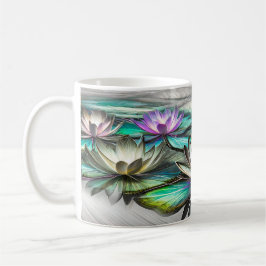 Taza De Café Hermosa mugre de flores de Lotus