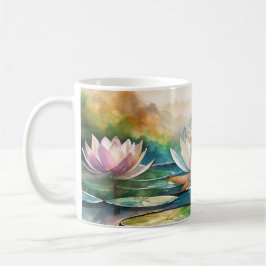 Taza De Café Hermosa mugre de flores de Lotus