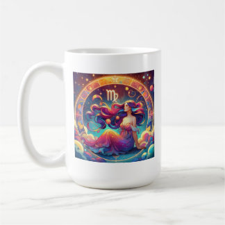 Taza De Café Hermosa mujer virgo con información del horóscopo