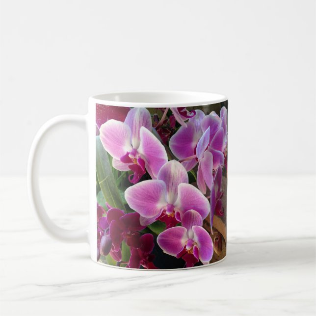 Taza De Café Hermosa orquídea Mug (Izquierda)