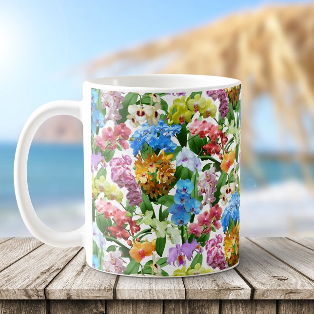 Taza De Café Hermosa Orquídea Tropical Floral (Subido por el creador)