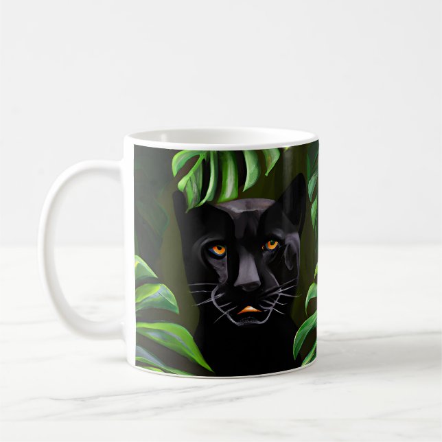 Taza De Café Hermosa Pantera Negra (Izquierda)