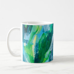 Taza De Café Hermosa pintura de medios mixtos. Pintado de mano
