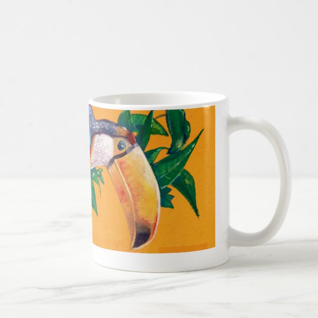 Taza De Café Hermosa pintura de pájaros toscanos (Derecha)
