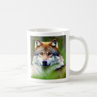 Taza De Café Hermosa pintura en la cabeza de Wolf