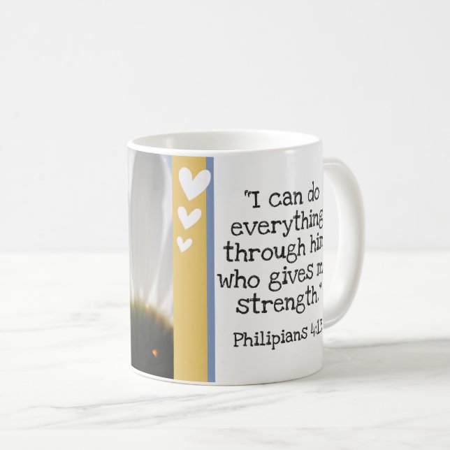 Taza De Café Hermosa plantilla de fotografía Biblia versus Dais (Anverso derecho)