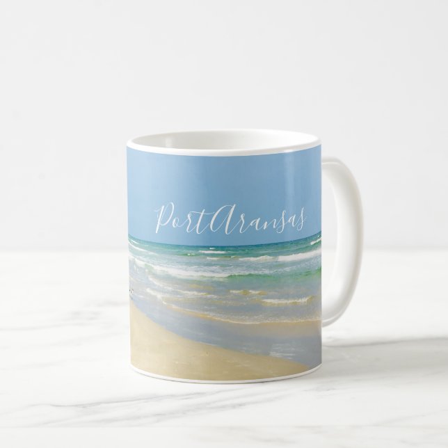 Taza De Café Hermosa playa de Port Aransas (Anverso derecho)