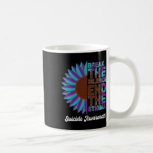 Taza De Café Hermosa prevención del suicidio Conciencia Girasol