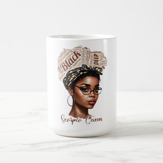 Taza De Café Hermosa Reina negra/Escorpio (Centro)