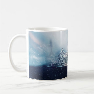 Taza De Café Hermosa reina y corona real