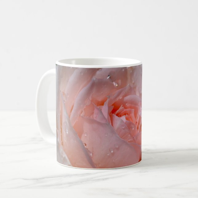 Taza De Café Hermosa rosa rosa rosa (Anverso izquierdo)