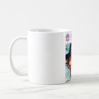 Taza De Café Hermosa sirena negra en África