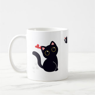 Taza De Café Hermosa taza, con imagen de delicado gatito.
