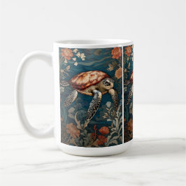 Taza De Café Hermosa tortuga submarina