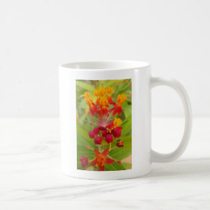 Taza De Café Hermosa y colorida floral con arte de hierbas arom