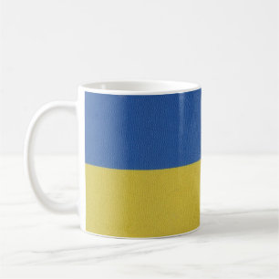 Taza De Café Hermosa y elegante Ucrania envuelta en la bandera