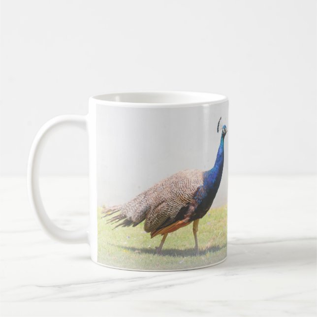 Taza De Café Hermosas aves de pavo real (Izquierda)