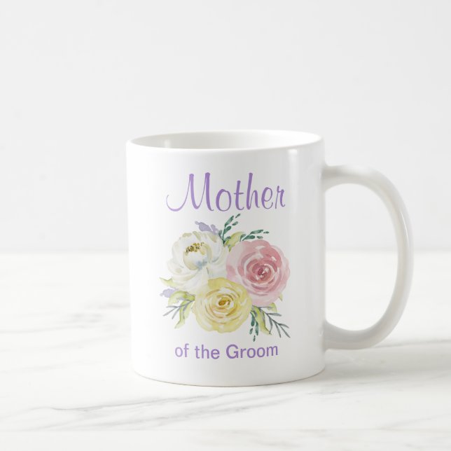 Taza De Café Hermosas flores acuáticas madre del novio (Derecha)