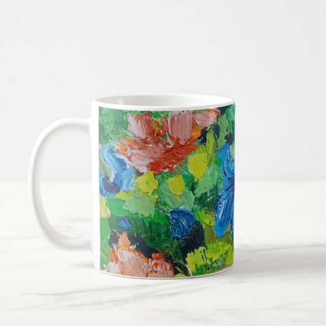 Taza De Café Hermosas flores Bellas Artes (Izquierda)