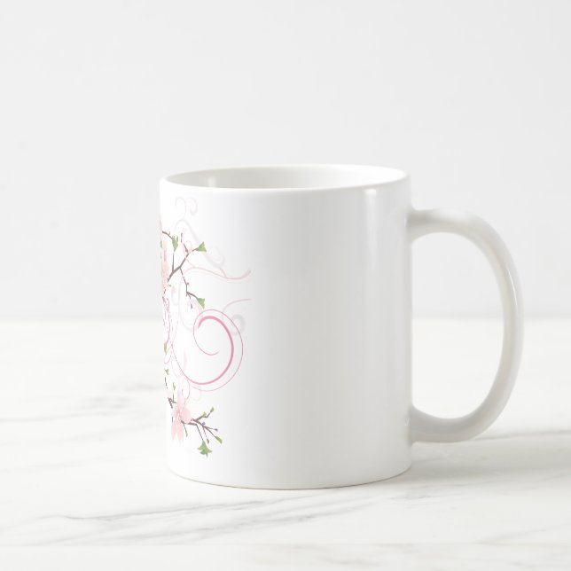 Taza De Café Hermosas flores de cerezo (Derecha)