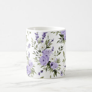 Taza De Café Hermosas Flores de Lavanda