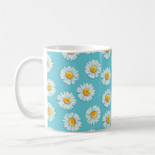 Taza De Café Hermosas flores de margarita sin fisuras