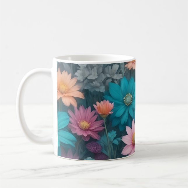 Taza De Café Hermosas flores de primavera (Izquierda)