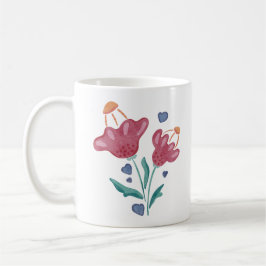 Taza De Café Hermosas flores psicodélicas