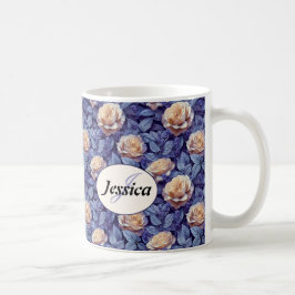 Taza De Café Hermosas Flores Románticas de Primavera Violetas F