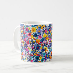 Taza De Café Hermosas flores salvajes de primavera