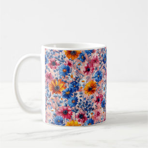Taza De Café Hermosas flores salvajes de primavera