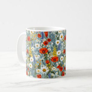 Taza De Café Hermosas flores salvajes de primavera