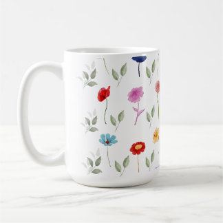 Taza De Café Hermosas flores silvestres estampadas