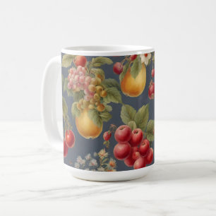 Taza De Café Hermosas frutas y flores. Estilo francés