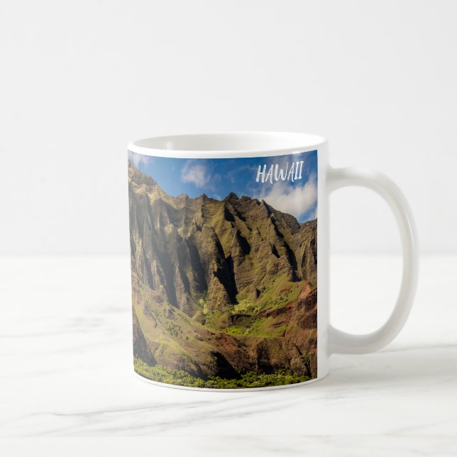Taza De Café Hermosas montañas Hawái (Derecha)
