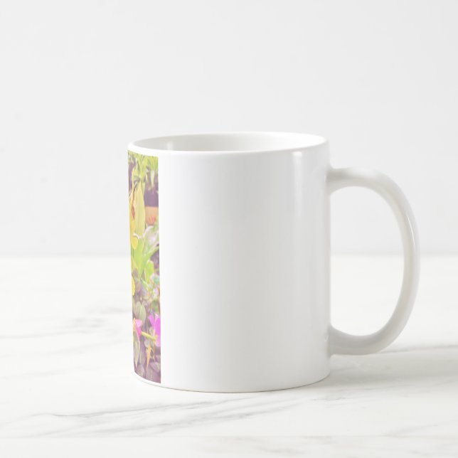 Taza De Café Hermosas orquídeas amarillas de otoño (Derecha)