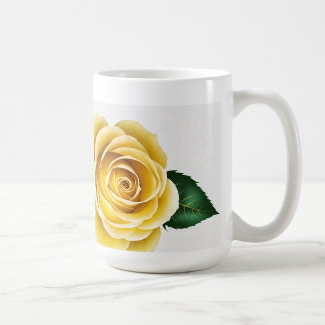 Taza De Café Hermosas rosas amarillas (Derecha)