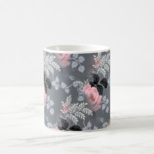 Taza De Café Hermosas rosas rosa pálido
