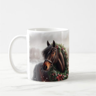 Taza De Café Hermoso amor animal ecuestre de caballo marrón