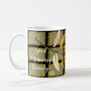 Taza De Café Hermoso Art Deco con Foliage clásico