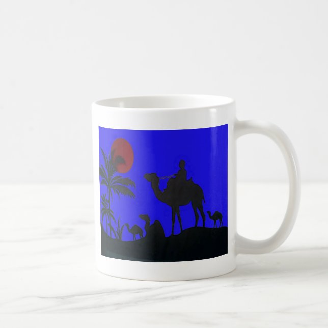 Taza De Café Hermoso asombroso Camello Sunset Safari Art Print (Derecha)