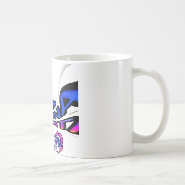 Taza De Café Hermoso asombroso diseño de patrón de arte de text (Derecha)