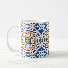 Taza De Café 💙 Hermoso azules Azulejos IV XXL
