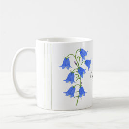 Taza De Café Hermoso Bluebells Clásico Mug con franjas verdes