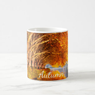 Taza De Café Hermoso bosque otoñal